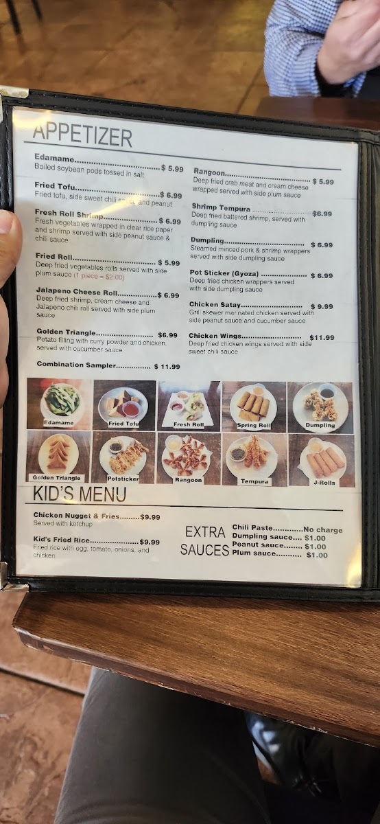 Thai E San Irving menu board