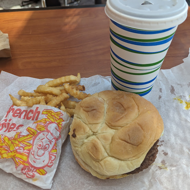 Double Burger and Fries