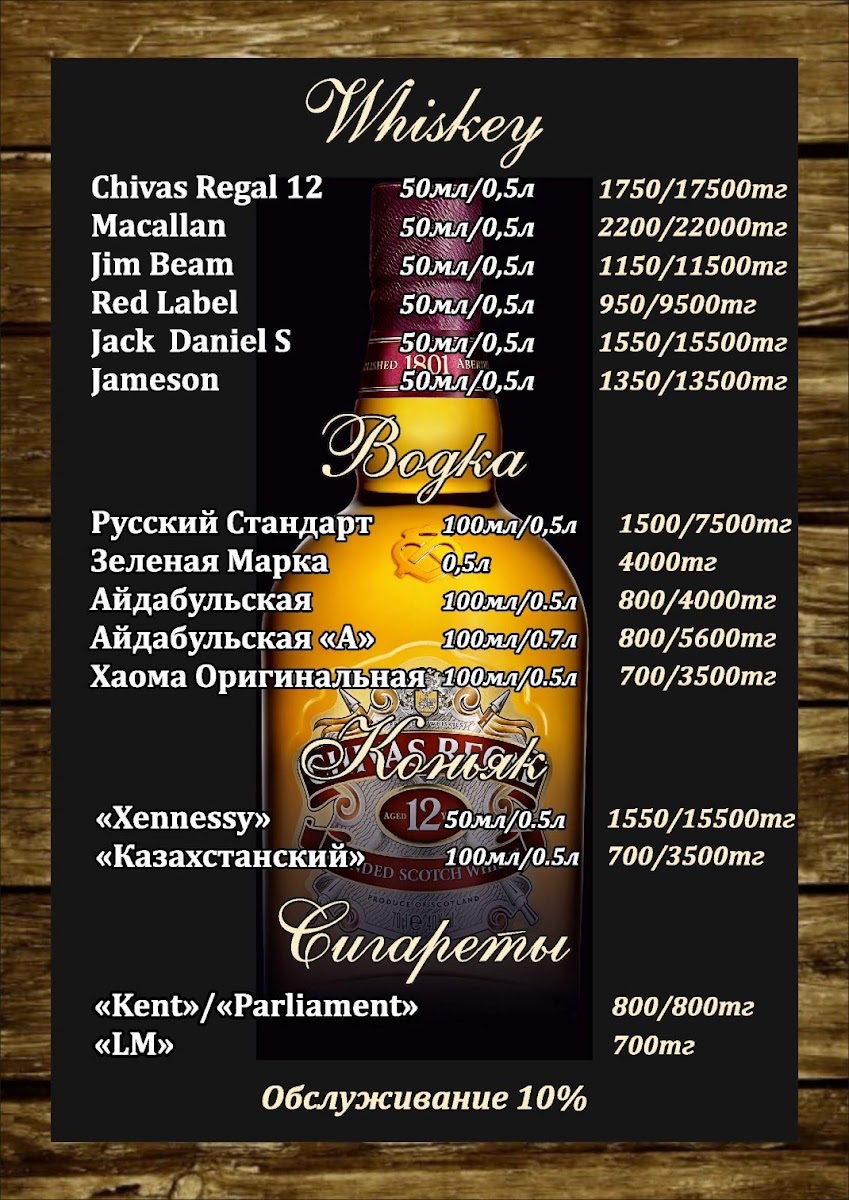 DosBar menu board
