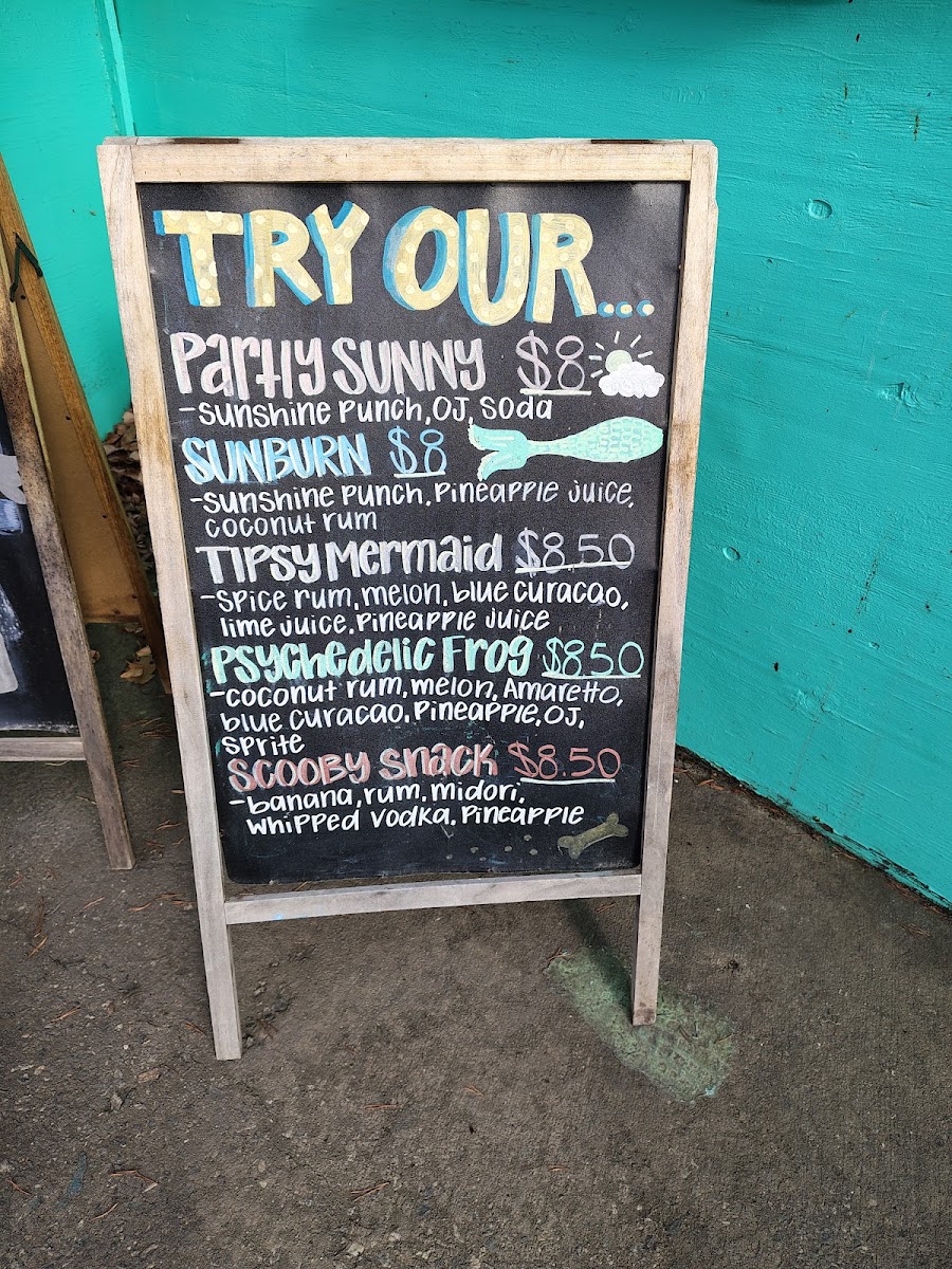 Anntonys at the Landing menu board