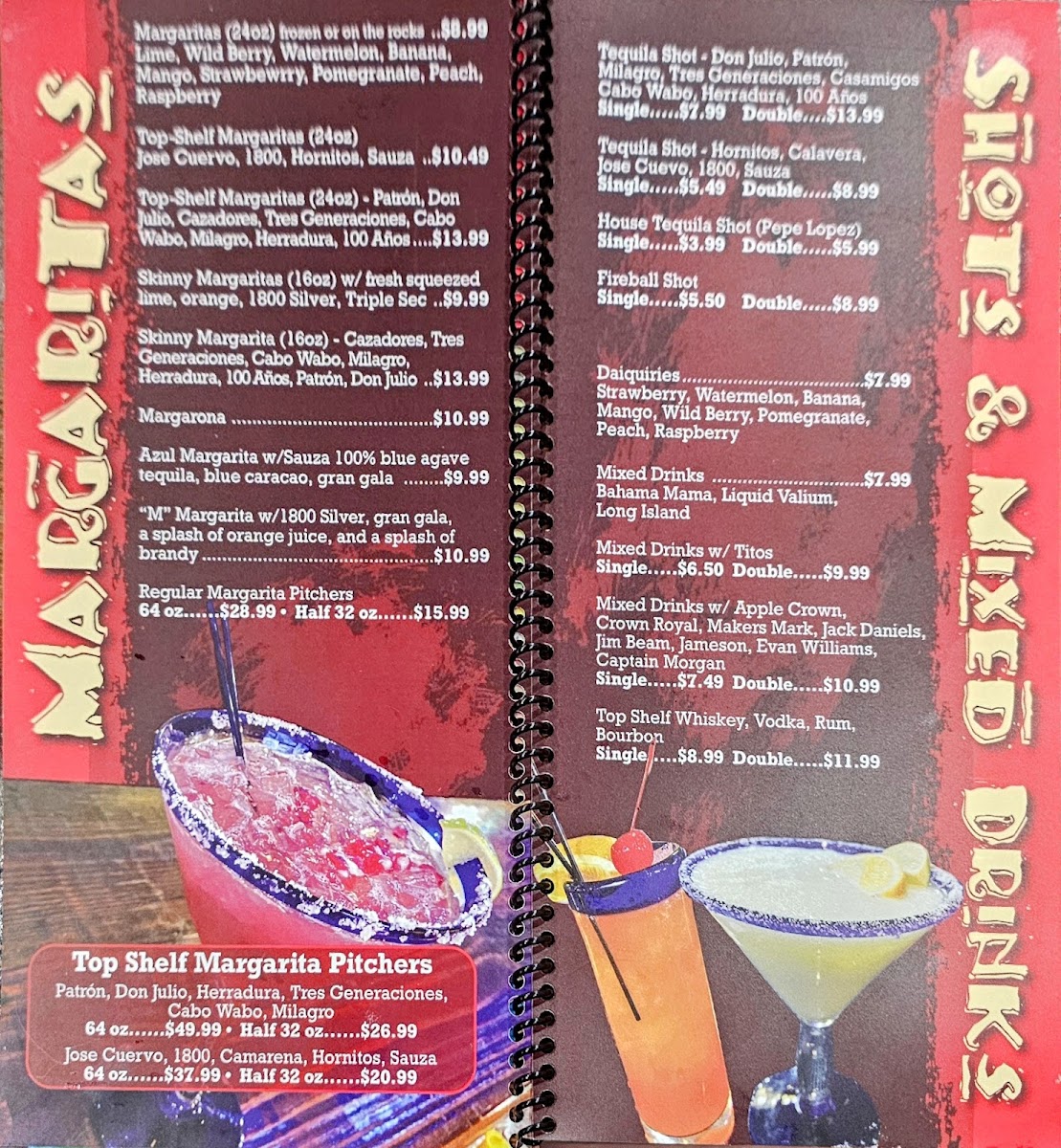 Hasienda Azul III menu board