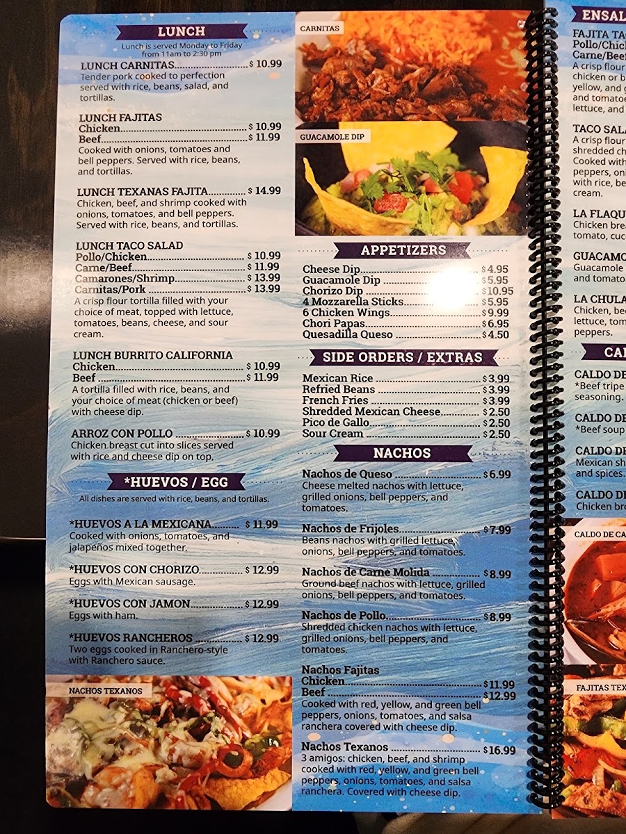 El Ranchero Restaurant Charlottesville menu board