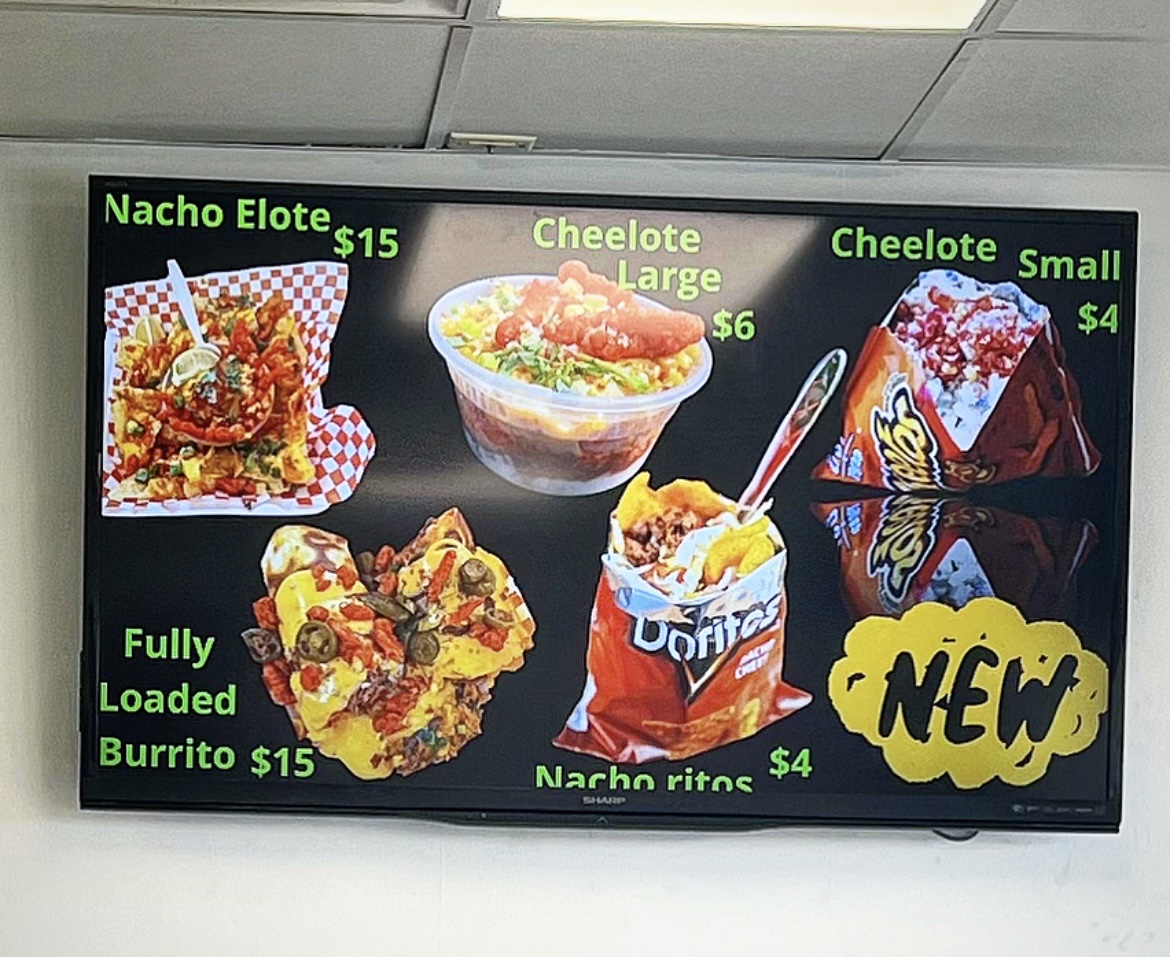 Fuego Taco LLC menu board