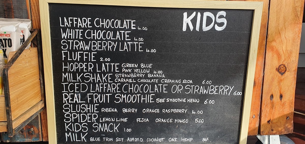 Magnet Cafe NZ menu board