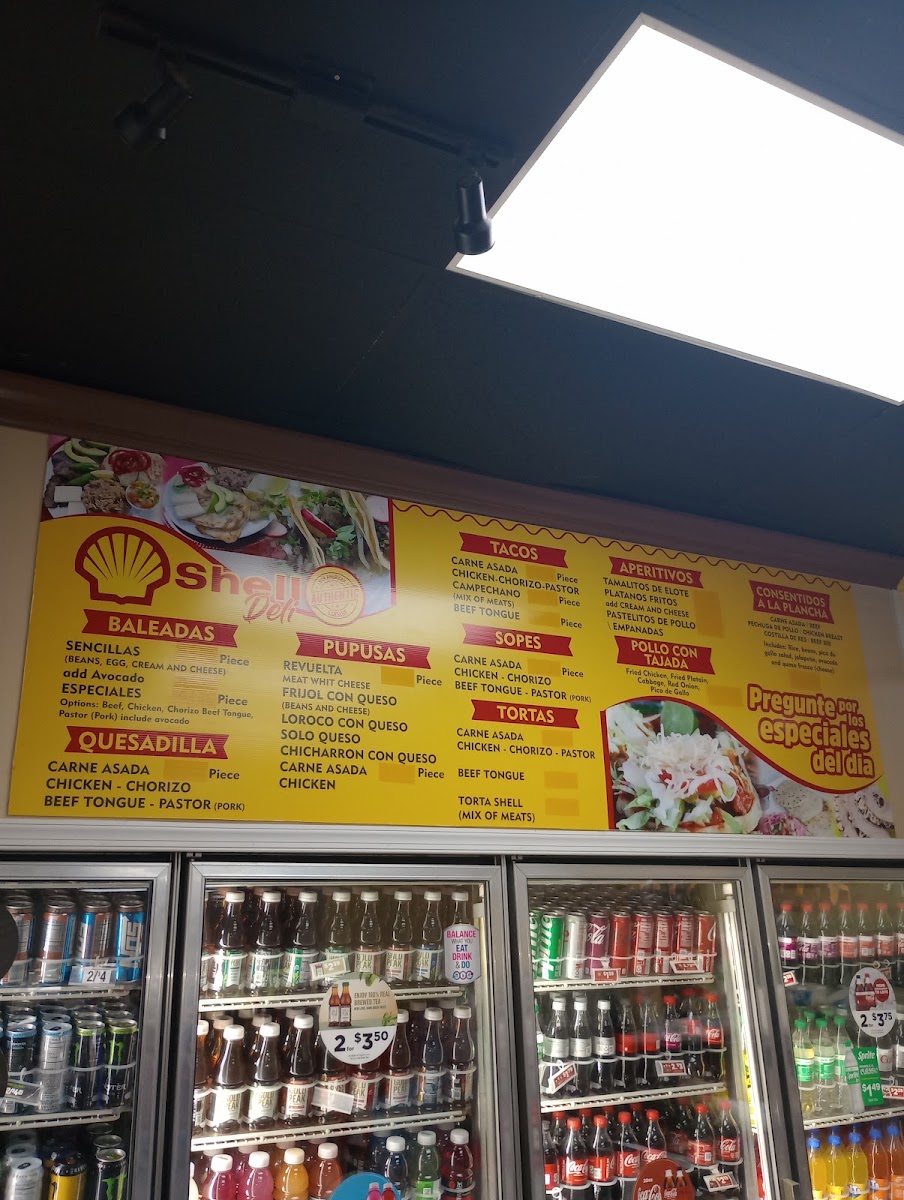 El Tropico menu board