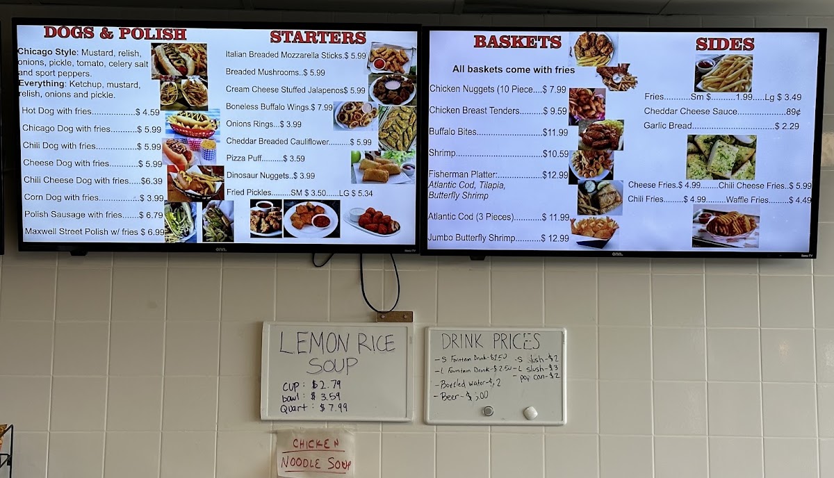 Winfield Gyro and more menu board