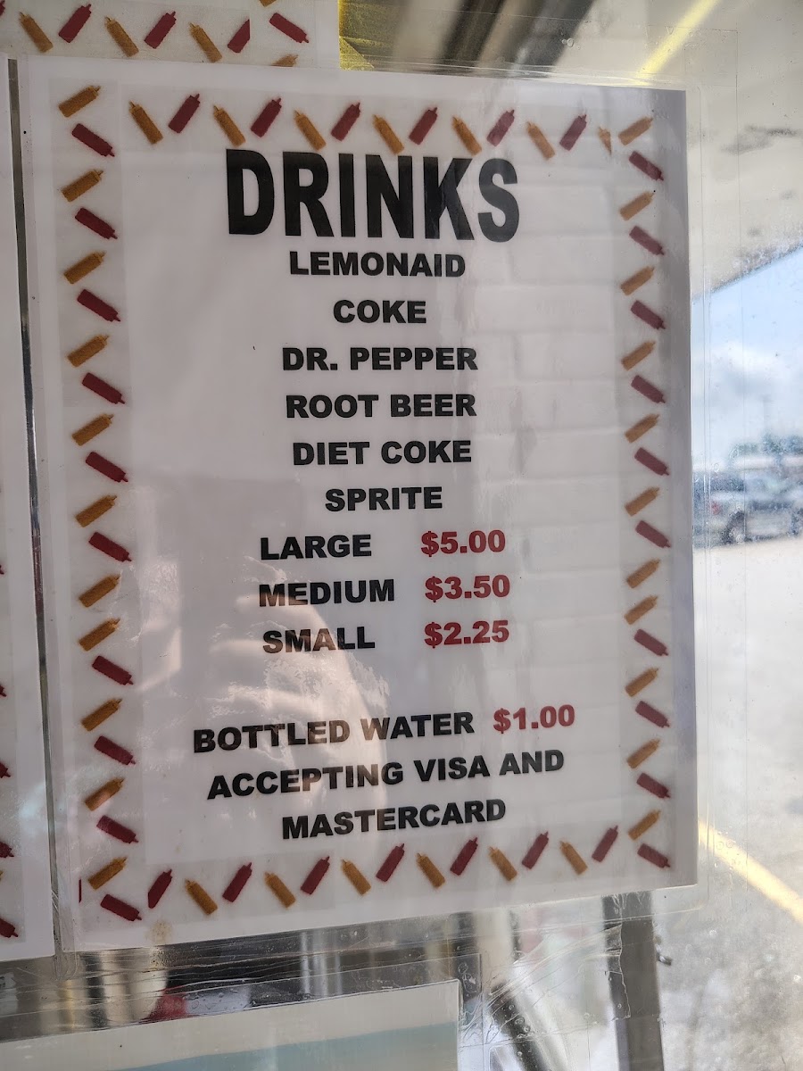 The Bridge City Corndog Stand menu board