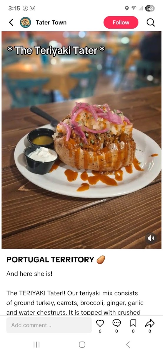 Tater Town LLC menu board