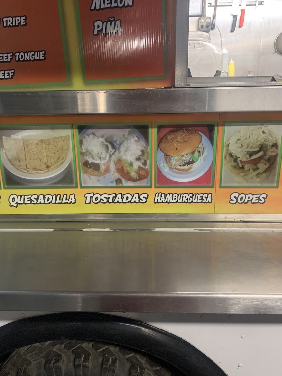 Taqueria Citlalli menu board