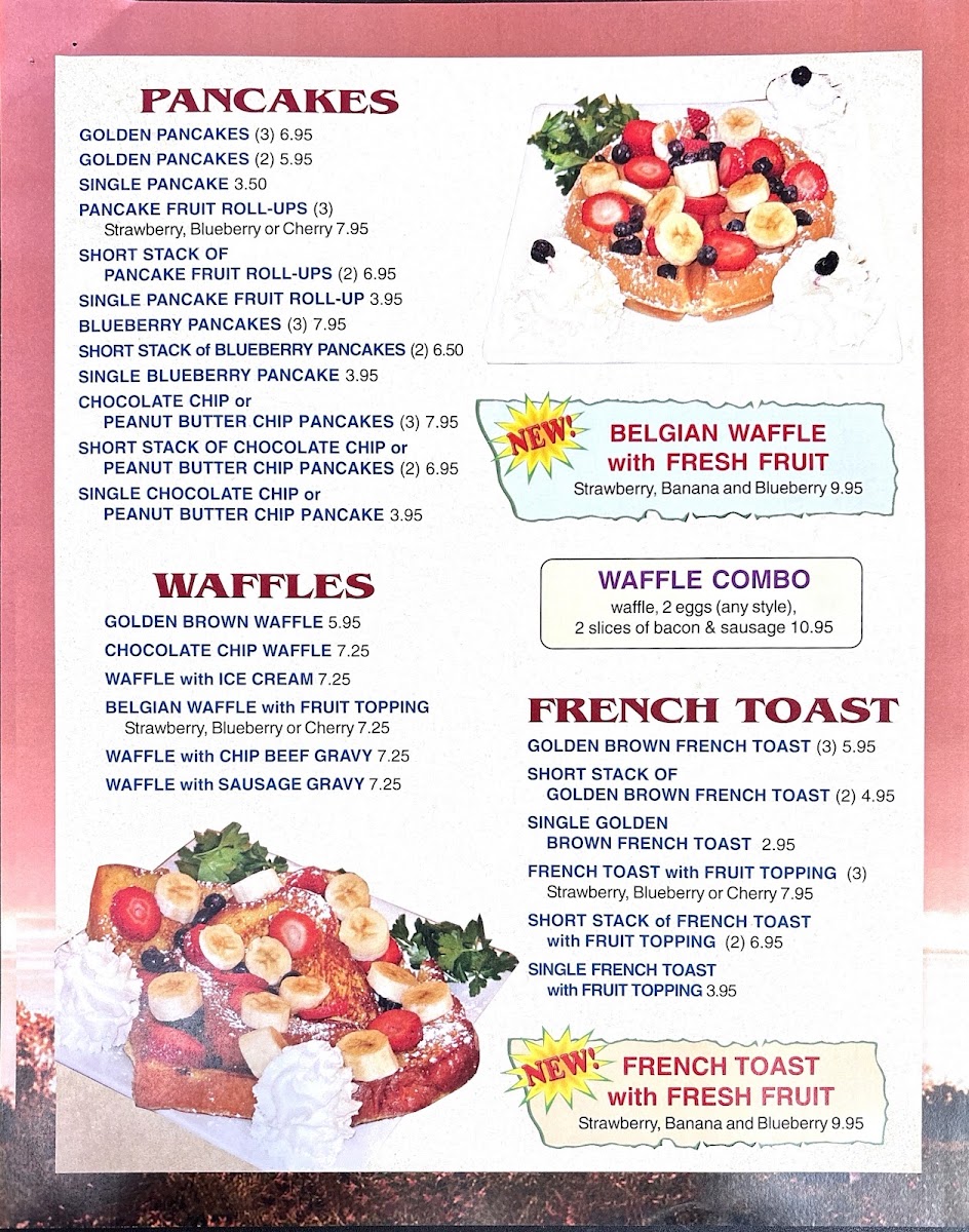 Heartland Diner menu board