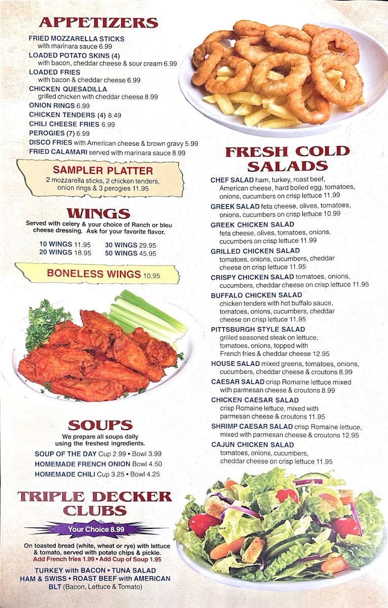 Heartland Diner menu board