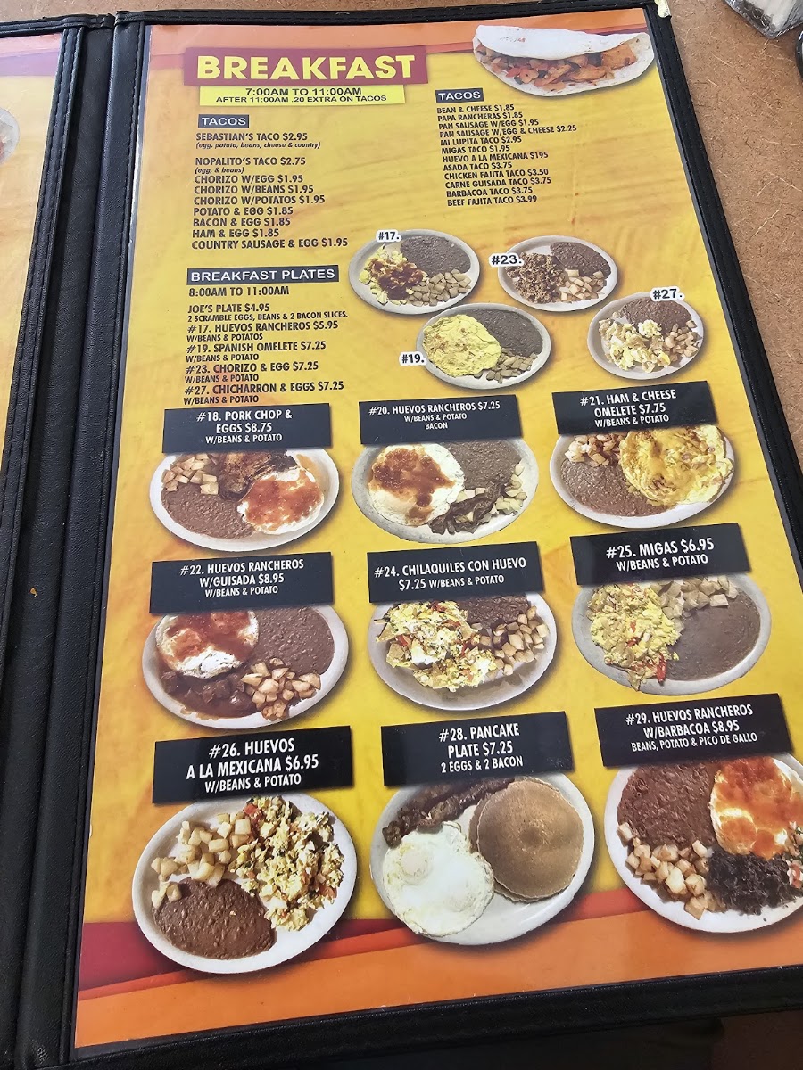 MI LUPITA TACO HOUSE menu board