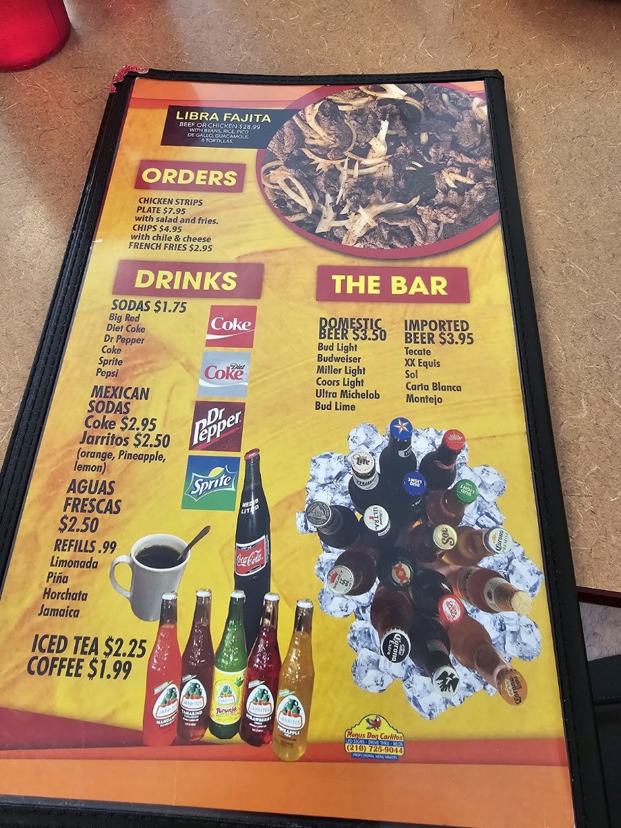 MI LUPITA TACO HOUSE menu board