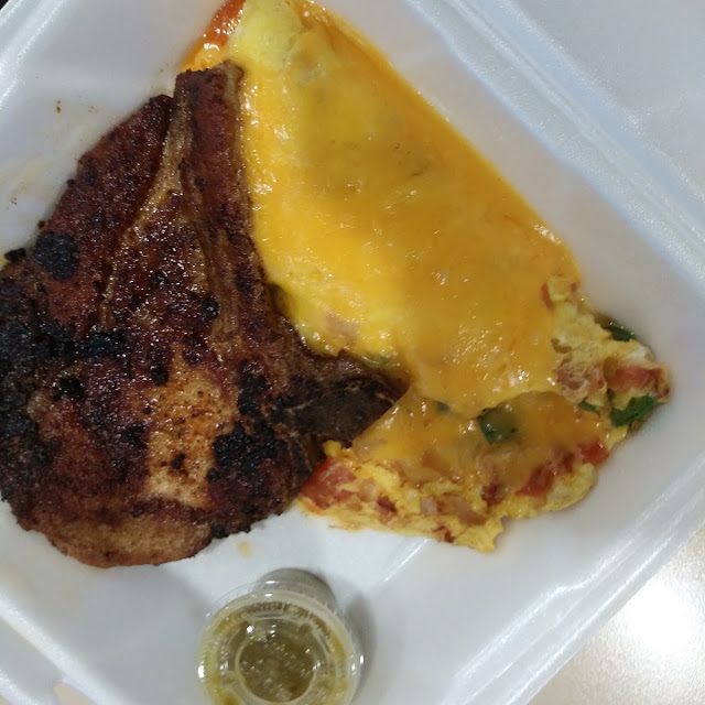 Omelette Ala Mexicana & Pork Chop