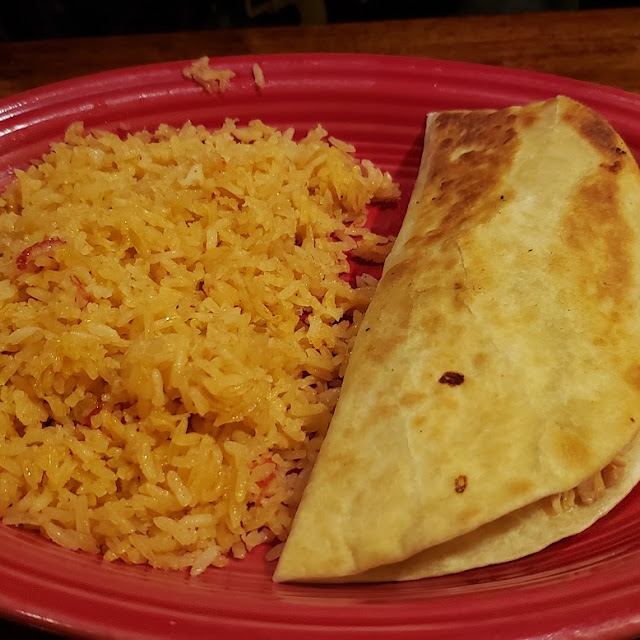 Chicken Quesadilla and Rice
