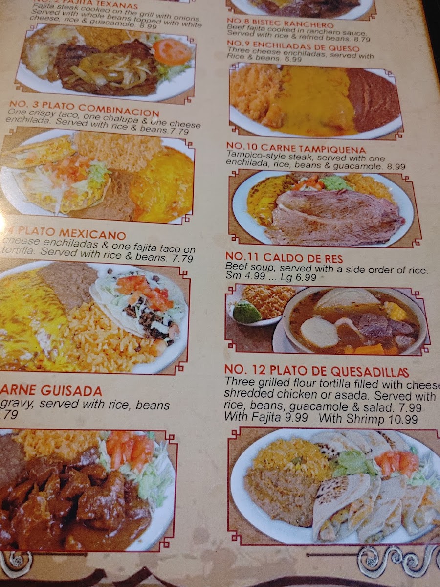 Taqueria La Escondida menu board