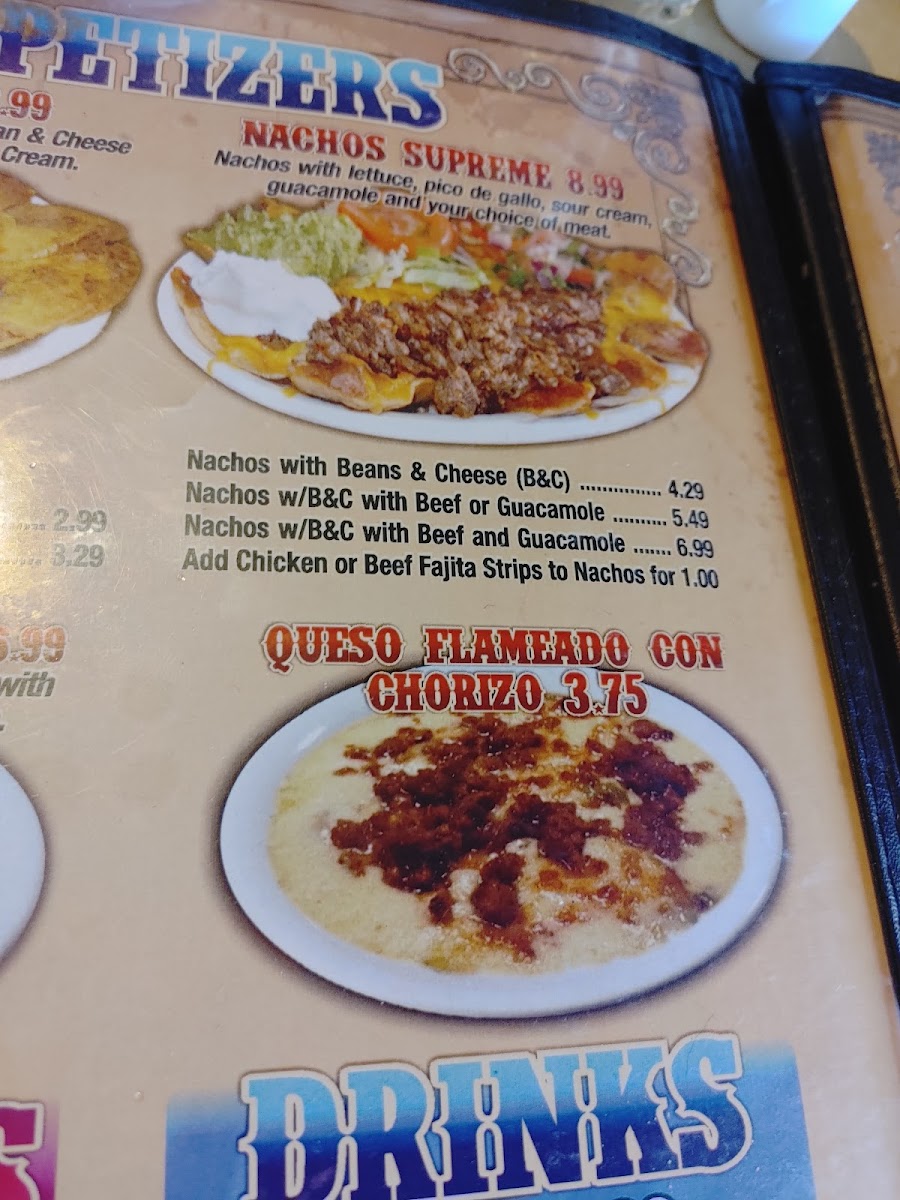Taqueria La Escondida menu board