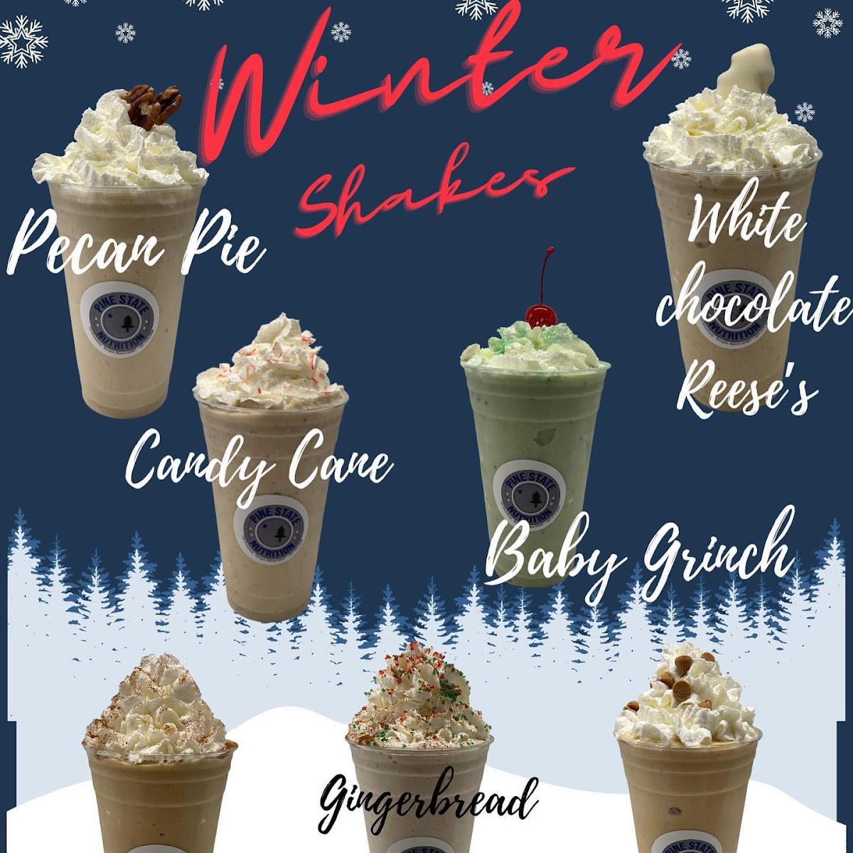 Herbalife Pine State Nutrition menu board
