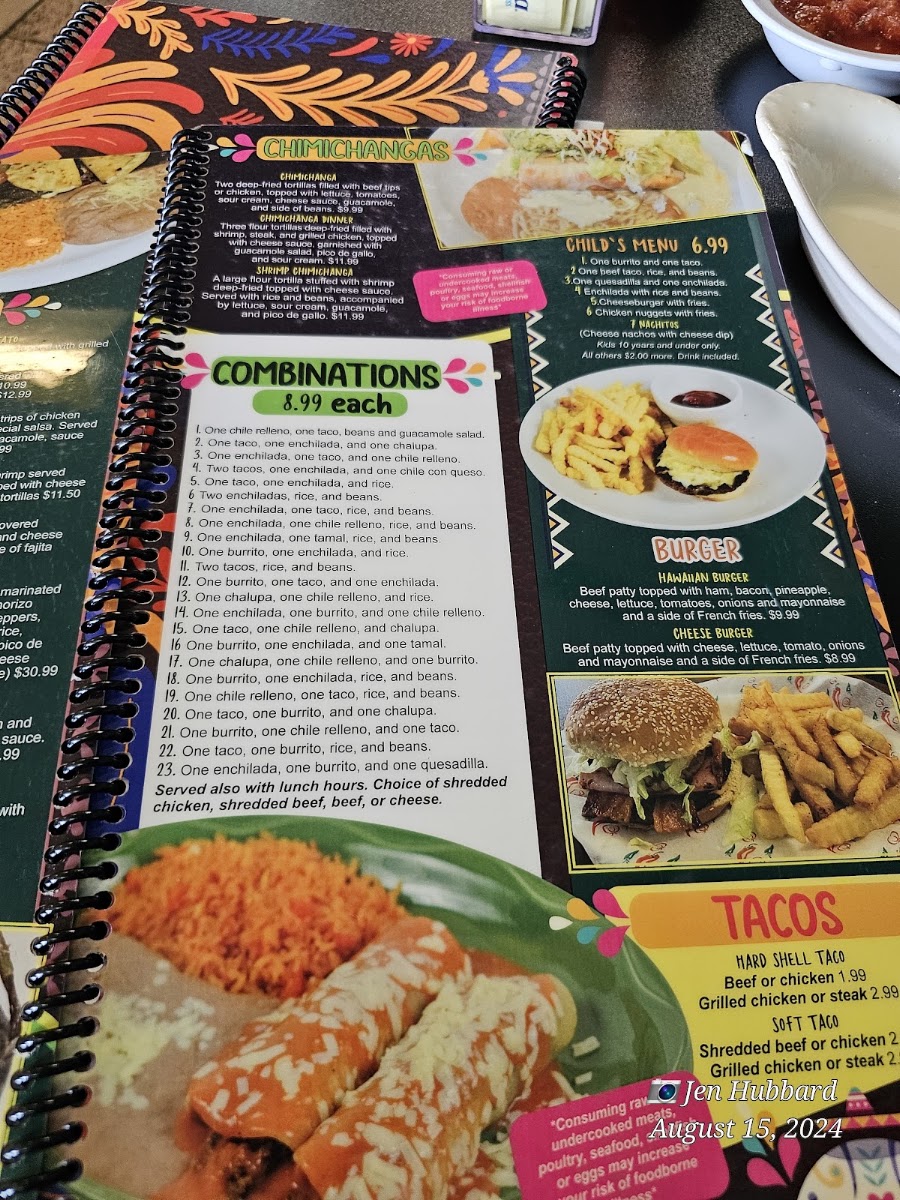La Catrina Mexican Restaurant menu board