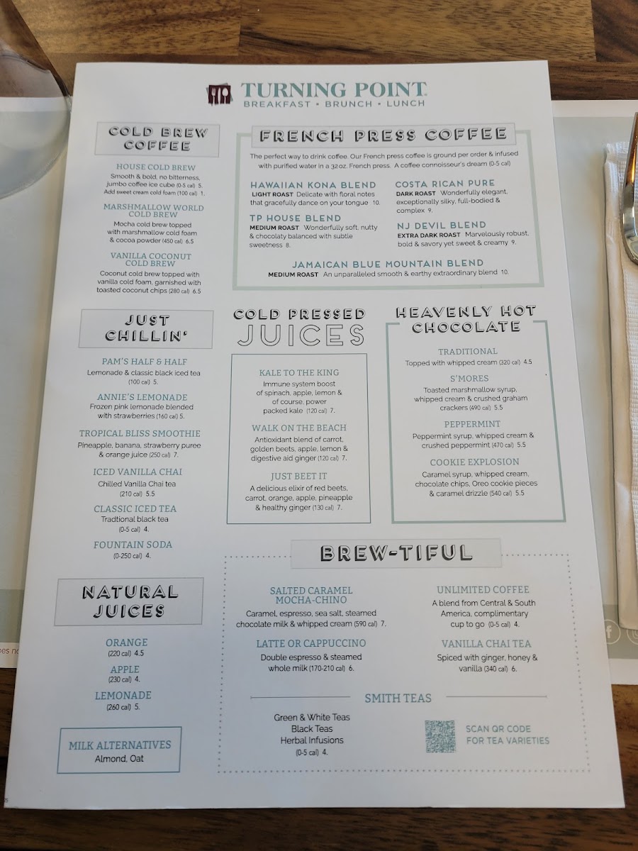 Turning Point Camp Hill menu board