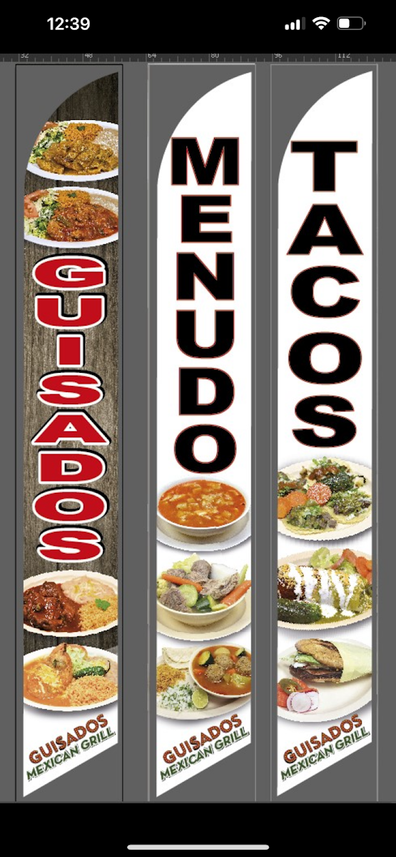 Guisados Mexican Grill menu board