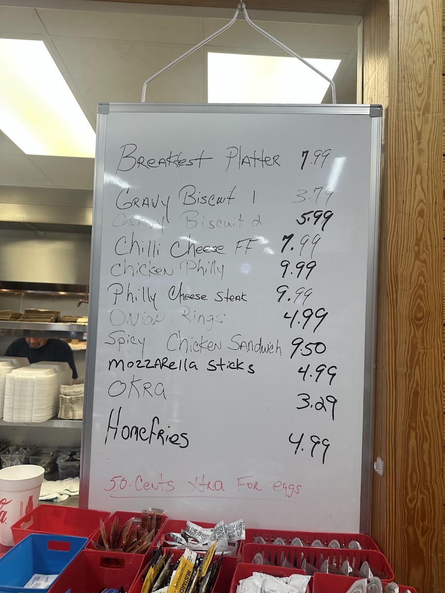 Ruby's Grill menu board