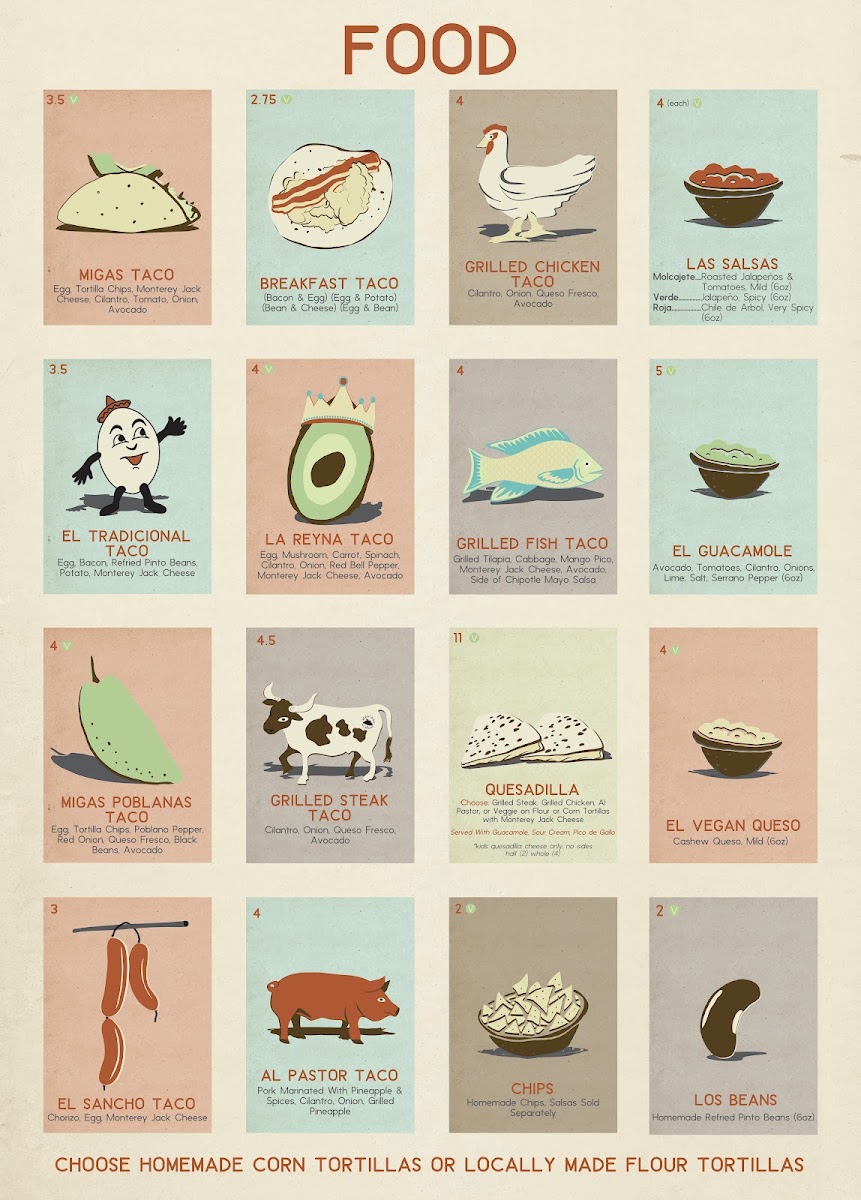 Veracruz All Natural menu board