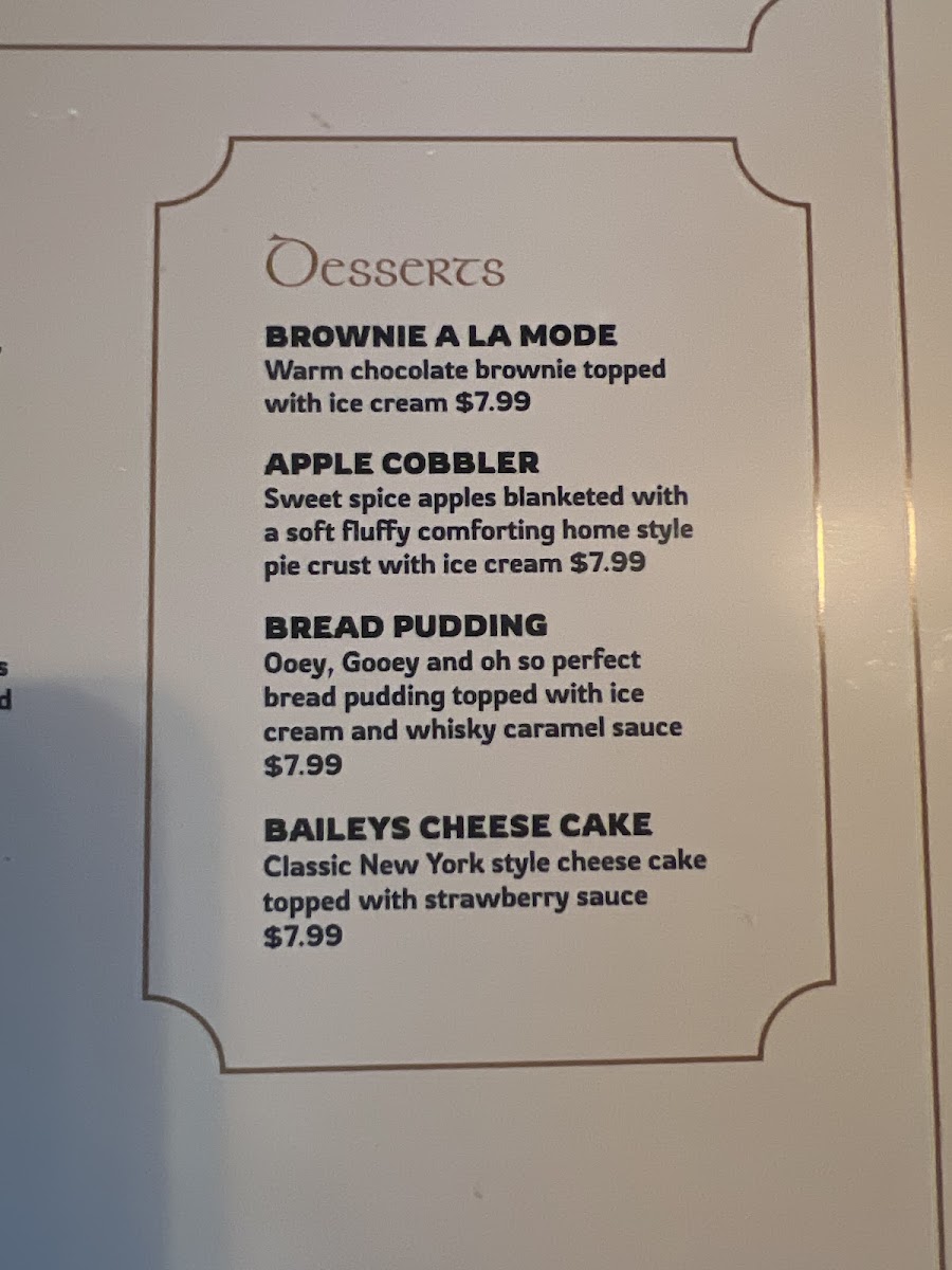 Conner Flynn's Public House menu board