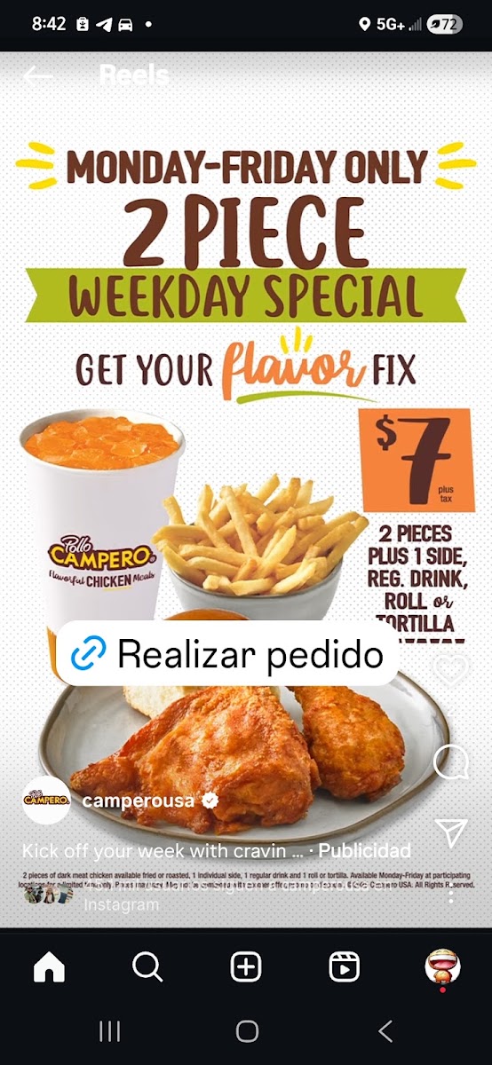 Pollo Campero menu board