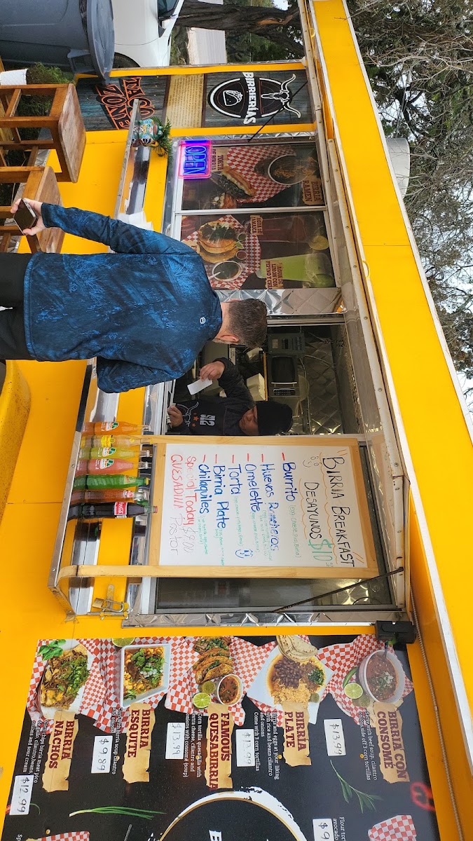 512 Taco Zone menu board