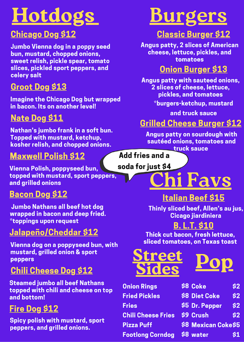 Allen'sB'sND's menu board
