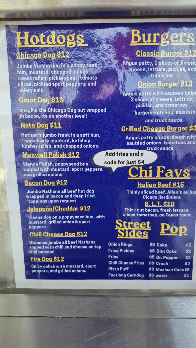 Allen'sB'sND's menu board