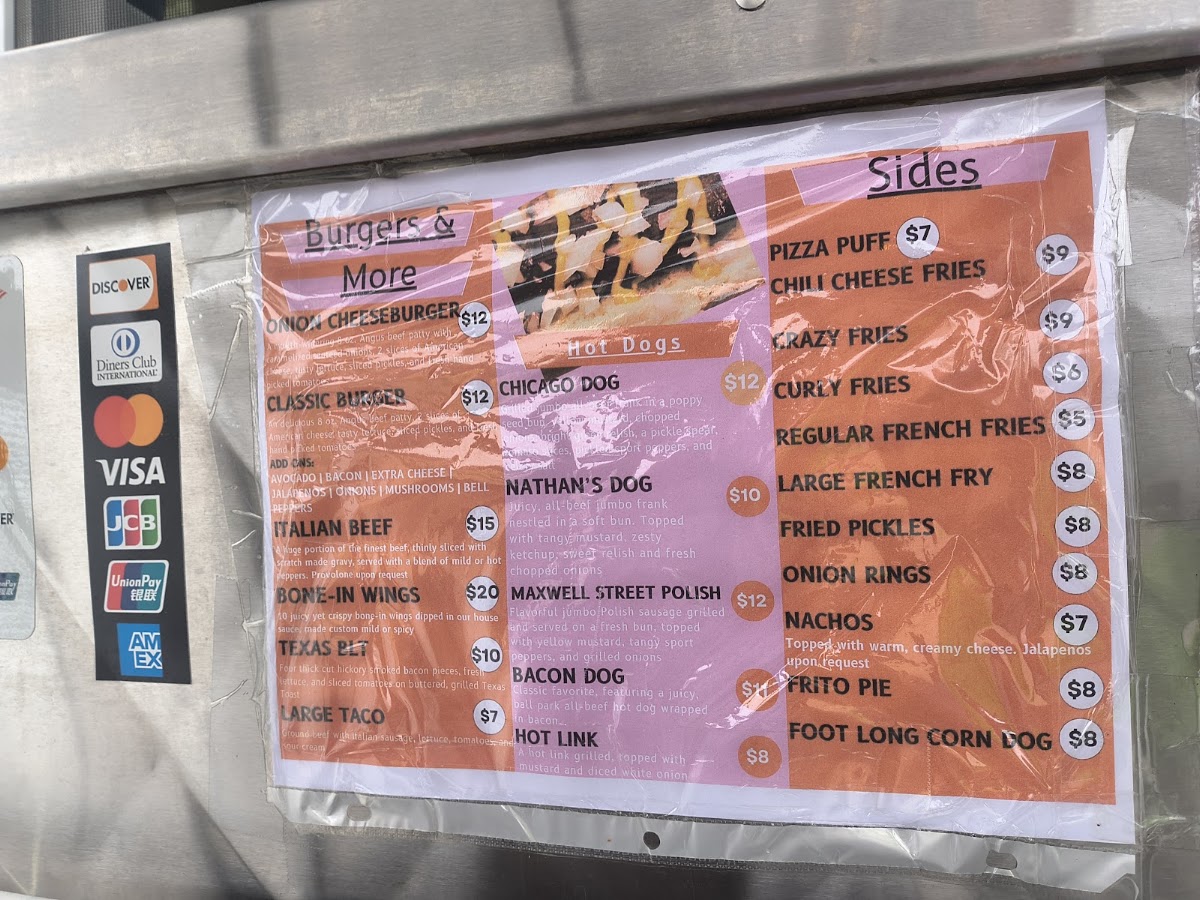 Allen'sB'sND's menu board