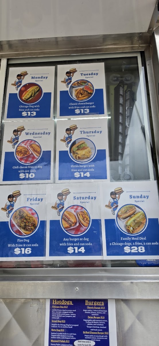 Allen'sB'sND's menu board