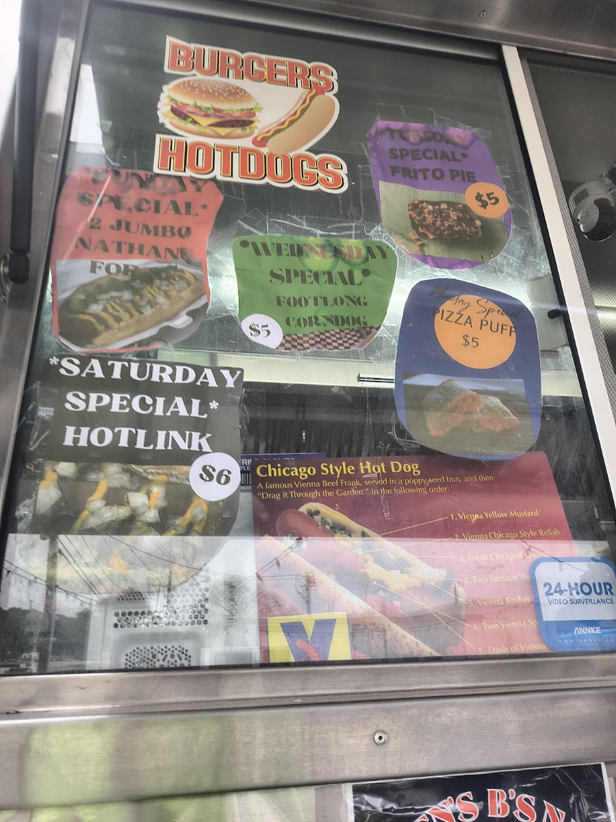 Allen'sB'sND's menu board