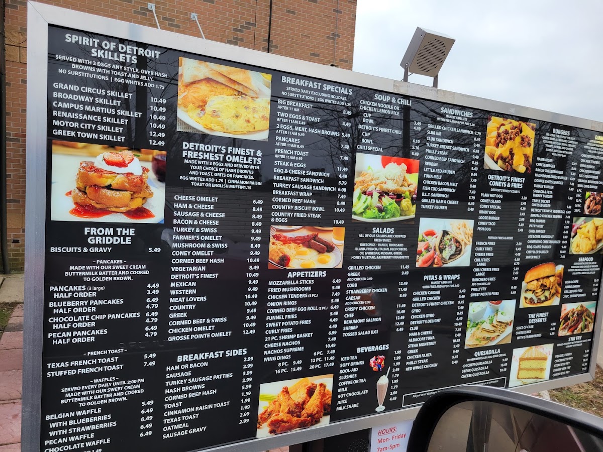 Detroit's Finest III menu board