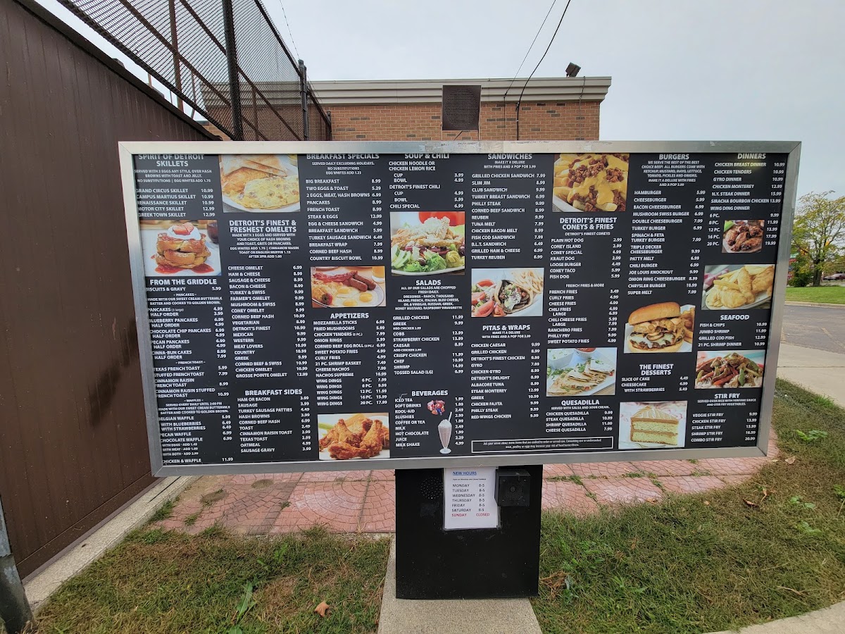 Detroit's Finest III menu board
