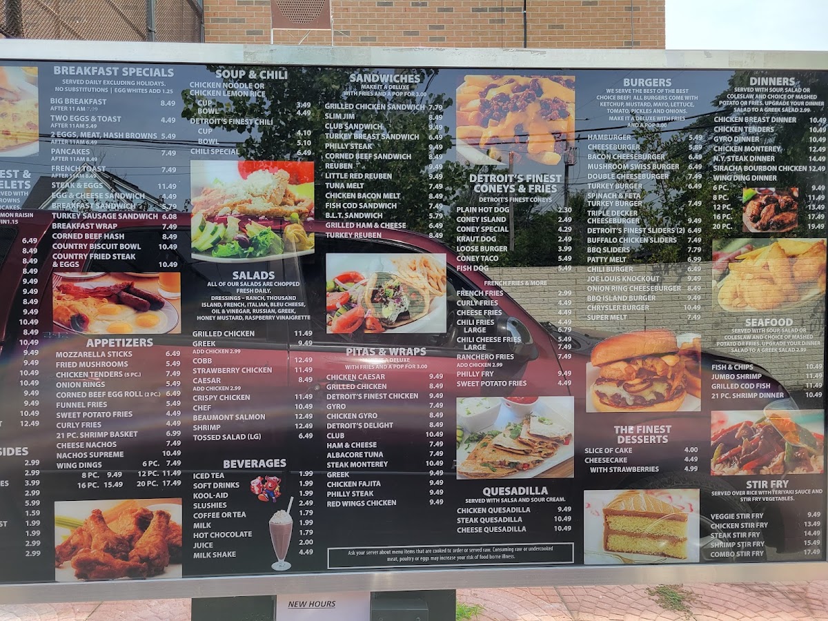Detroit's Finest III menu board