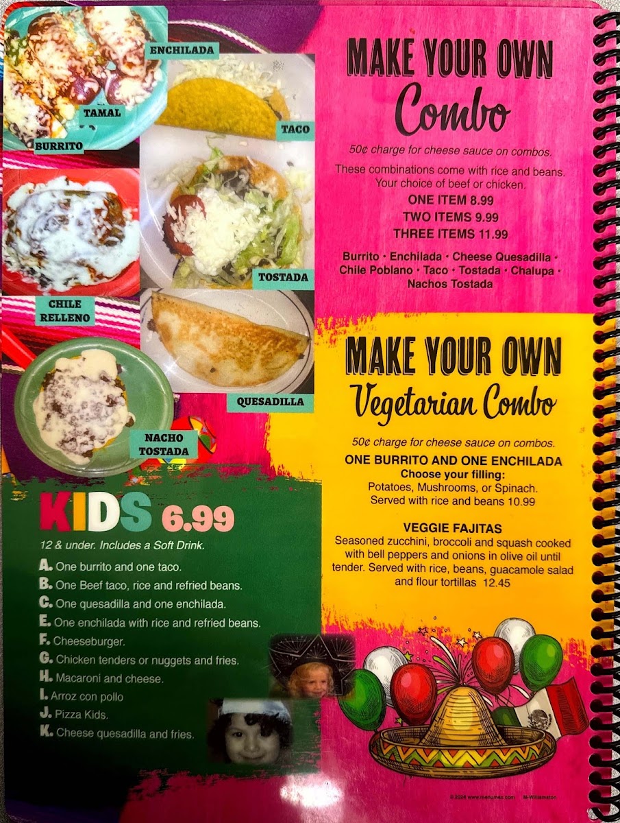 El Mariachi Williamston menu board