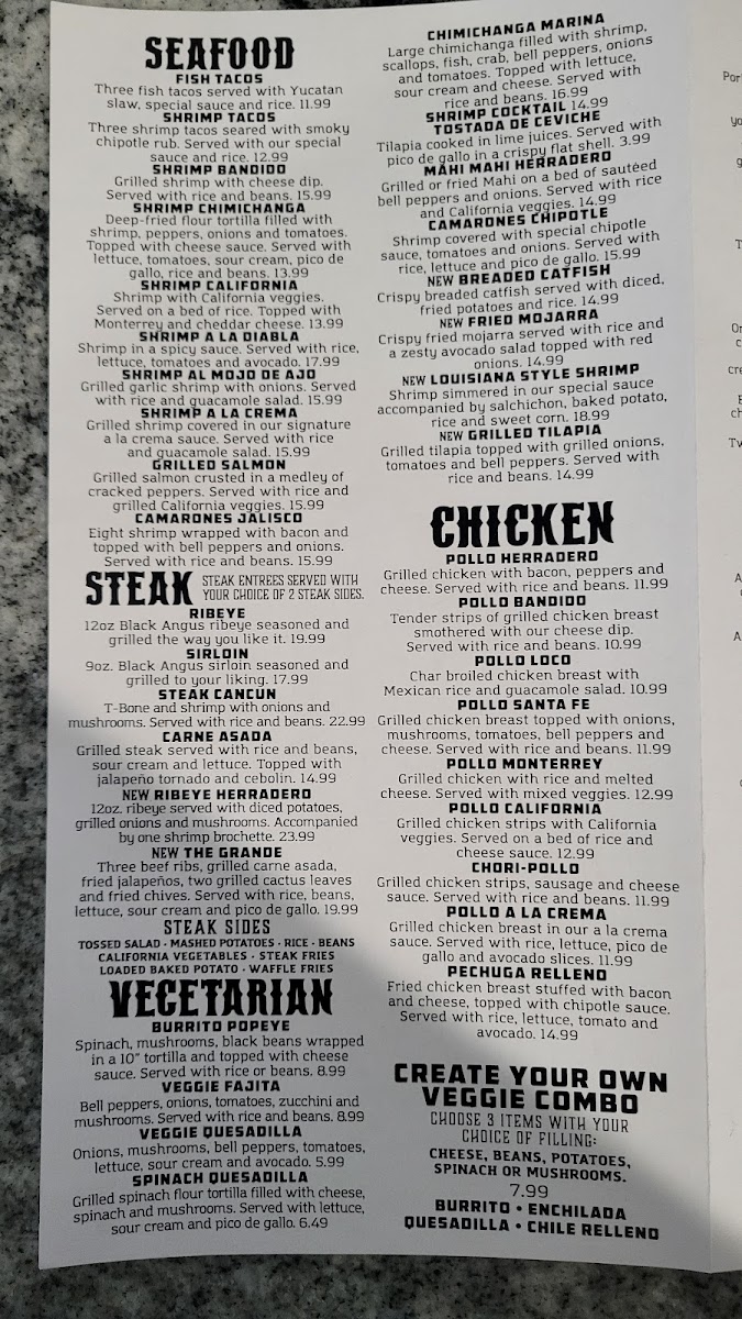 Mi Herradero menu board