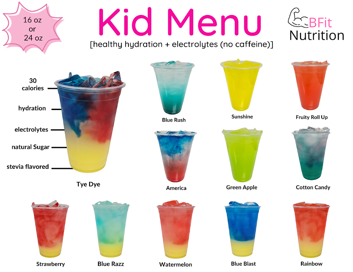BFit Nutrition menu board