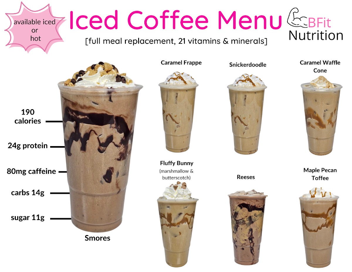 BFit Nutrition menu board