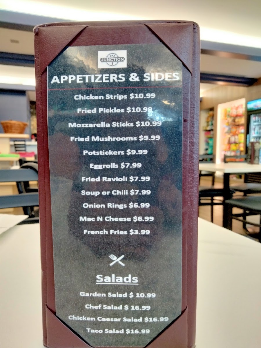 The Junction Café and Bar menu board