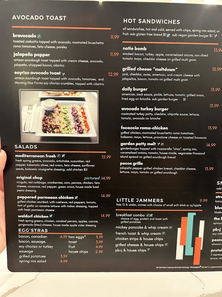 Daily Jam menu board