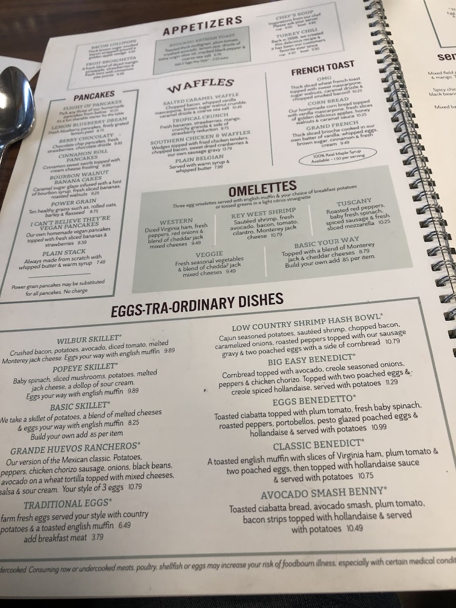Turning Point of Newtown menu board