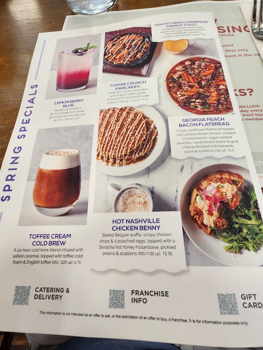 Turning Point of Newtown menu board