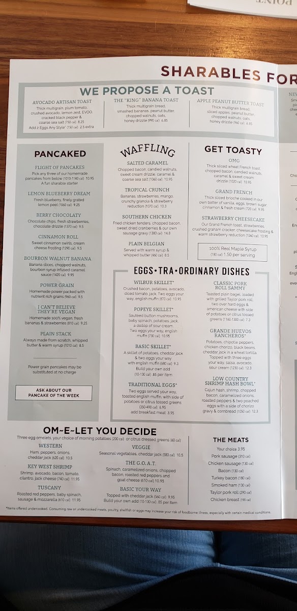 Turning Point of Newtown menu board