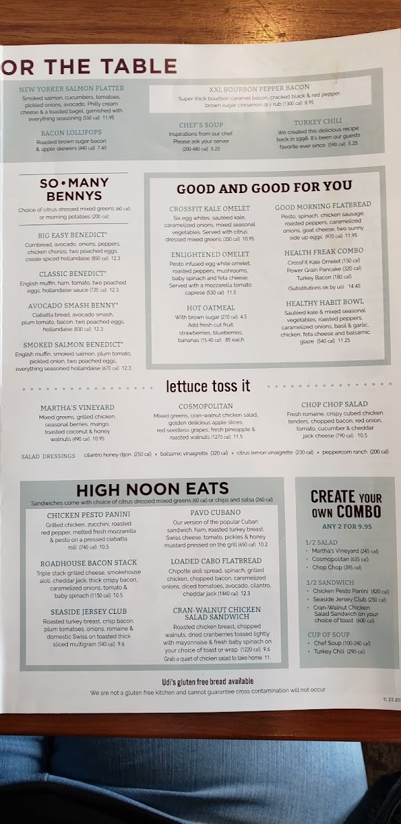 Turning Point of Newtown menu board