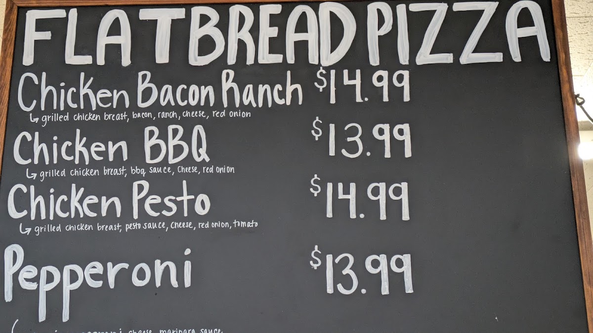 The Salad Bar menu board