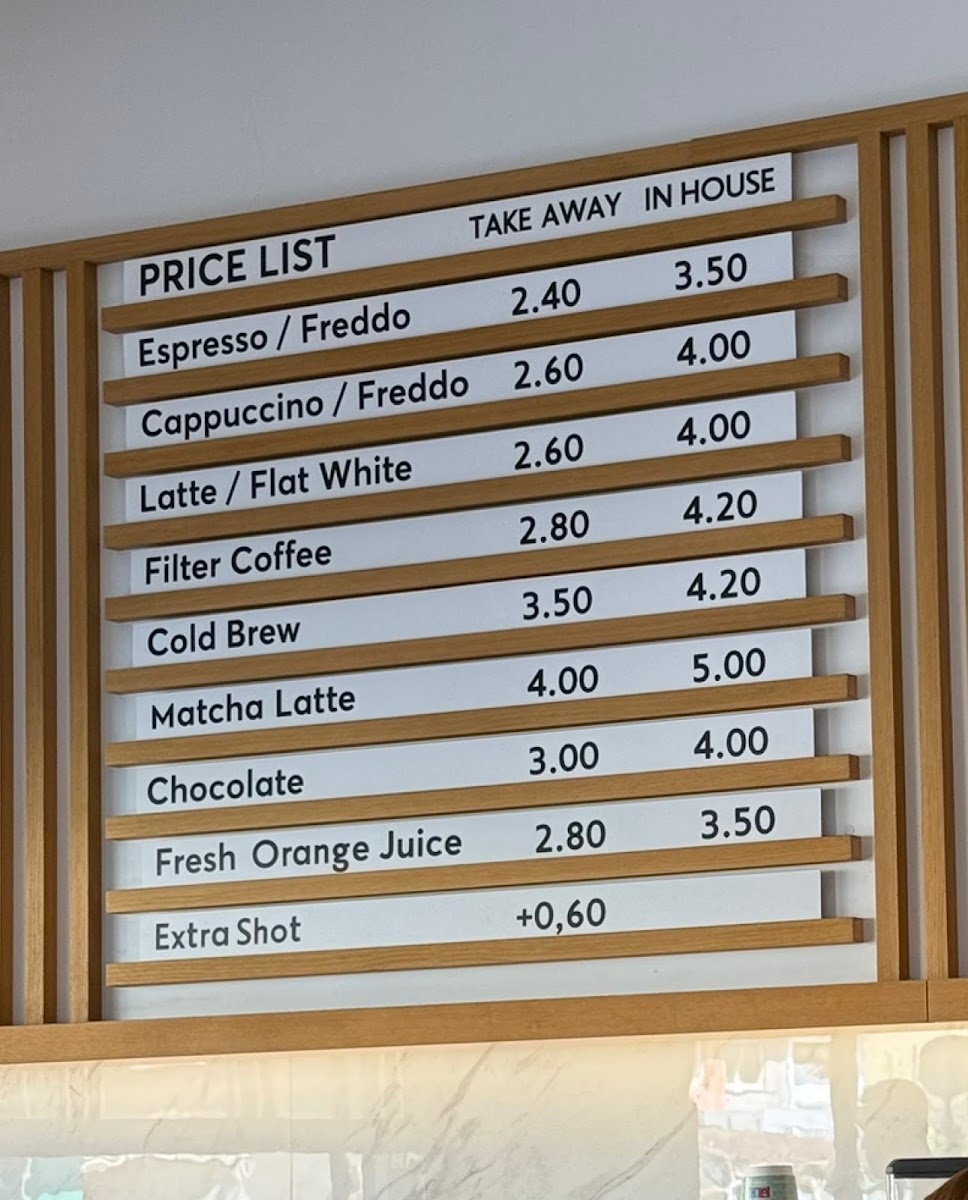 Blend coffeeshop menu board